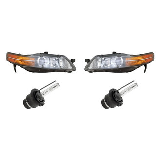 Replacement - 4-Piece Kit (Driver and Passenger Side Headlights, Bulbs) (Standard Line)