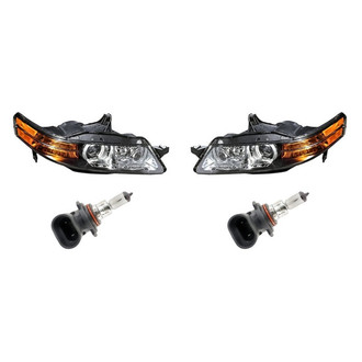 Replacement - 4-Piece Kit (Driver and Passenger Side Headlights, Bulbs) (Standard Line)
