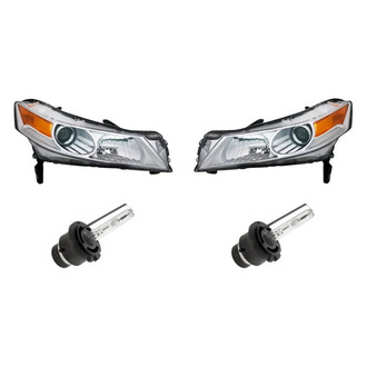 Replacement - 4-Piece Kit (Driver and Passenger Side Headlights, Bulbs) (Standard Line)
