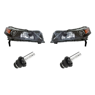 Replacement - 4-Piece Kit (Driver and Passenger Side Headlights, Bulbs) (Standard Line)