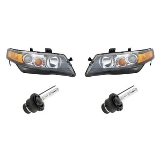 Replacement - 4-Piece Kit (Driver and Passenger Side Headlights, Bulbs) (Standard Line)