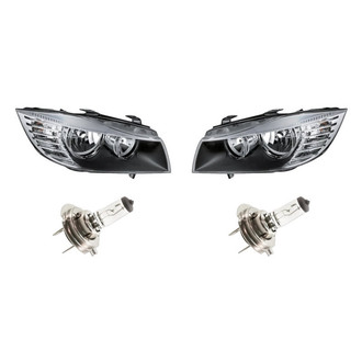 Replacement - 4-Piece Kit (Driver and Passenger Side Headlights, Bulbs) (Standard Line)