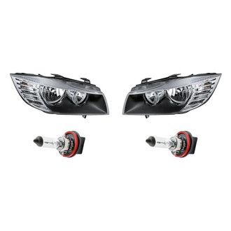 Replacement - 4-Piece Kit (Driver and Passenger Side Headlights, Bulbs) (Standard Line)