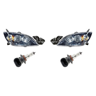 Replacement - 4-Piece Kit (Driver and Passenger Side Headlights, Bulbs) (Standard Line)