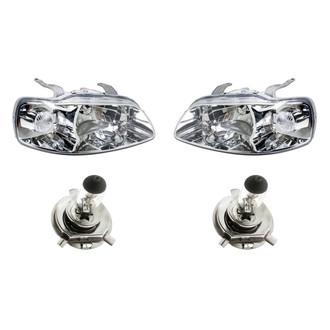 Replacement - 4-Piece Kit (Driver and Passenger Side Headlights, Bulbs) (Standard Line)