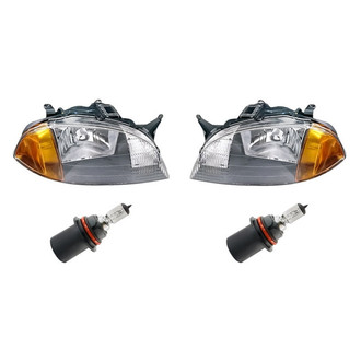 Replacement - 4-Piece Kit (Driver and Passenger Side Headlights, Bulbs) (Standard Line)