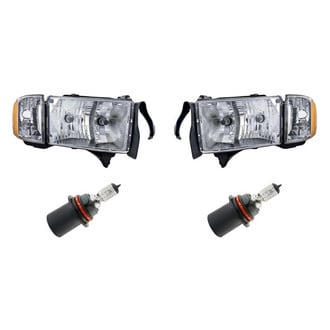 Replacement - 4-Piece Kit (Driver and Passenger Side Headlights, Bulbs) (Standard Line)