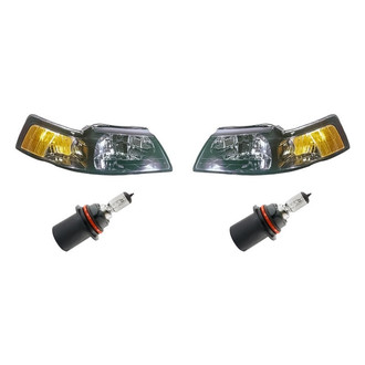 Replacement - 4-Piece Kit (Driver and Passenger Side Headlights, Bulbs) (Standard Line)