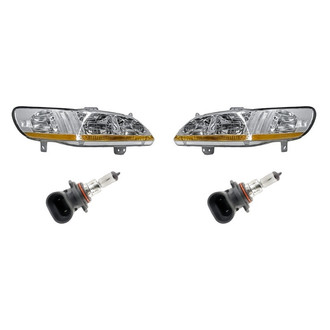 Replacement - 4-Piece Kit (Driver and Passenger Side Headlights, Bulbs) (Standard Line)