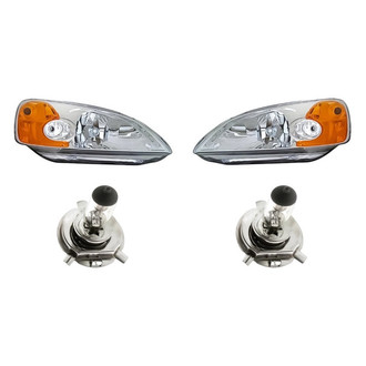 Replacement - 4-Piece Kit (Driver and Passenger Side Headlights, Bulbs) (Standard Line)
