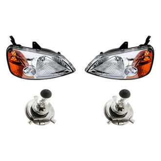 Replacement - 4-Piece Kit (Driver and Passenger Side Headlights, Bulbs) (Standard Line)