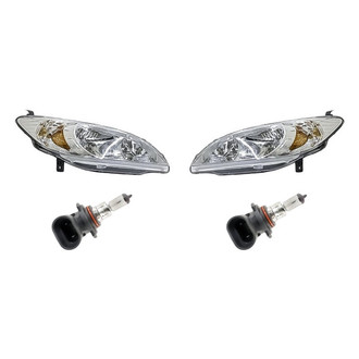 Replacement - 4-Piece Kit (Driver and Passenger Side Headlights, Bulbs) (Standard Line)