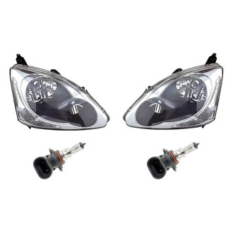 Replacement - 4-Piece Kit (Driver and Passenger Side Headlights, Bulbs) (Standard Line)