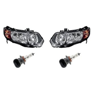 Replacement - 4-Piece Kit (Driver and Passenger Side Headlights, Bulbs) (Standard Line)