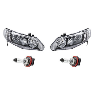Replacement - 4-Piece Kit (Driver and Passenger Side Headlights, Bulbs) (Standard Line)