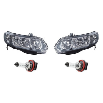 Replacement - 4-Piece Kit (Driver and Passenger Side Headlights, Bulbs) (Standard Line)
