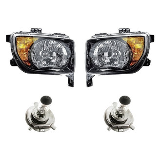 Replacement - 4-Piece Kit (Driver and Passenger Side Headlights, Bulbs) (Standard Line)