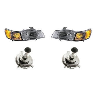 Replacement - 4-Piece Kit (Driver and Passenger Side Headlights, Bulbs) (Standard Line)