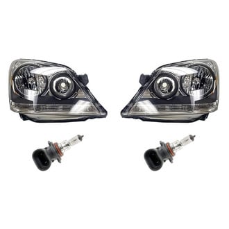Replacement - 4-Piece Kit (Driver and Passenger Side Headlights, Bulbs) (Standard Line)