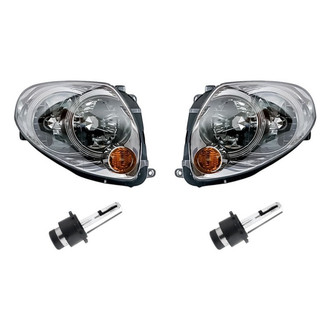 Replacement - 4-Piece Kit (Driver and Passenger Side Headlights, Bulbs) (Standard Line)