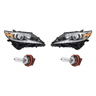 Replacement - 4-Piece Kit (Driver and Passenger Side Headlights, Bulbs) (Standard Line)