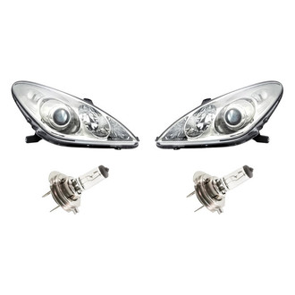 Replacement - 4-Piece Kit (Driver and Passenger Side Headlights, Bulbs) (Standard Line)