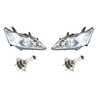 Replacement - 4-Piece Kit (Driver and Passenger Side Headlights, Bulbs) (Standard Line)