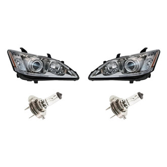 Replacement - 4-Piece Kit (Driver and Passenger Side Headlights, Bulbs) (Standard Line)