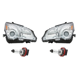 Replacement - 4-Piece Kit (Driver and Passenger Side Headlights, Bulbs) (Standard Line)
