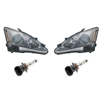 Replacement - 4-Piece Kit (Driver and Passenger Side Headlights, Bulbs) (Standard Line)
