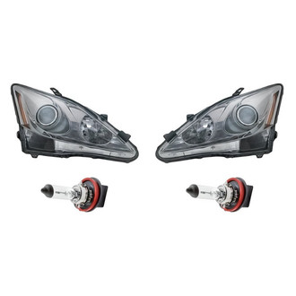 Replacement - 4-Piece Kit (Driver and Passenger Side Headlights, Bulbs) (Standard Line)