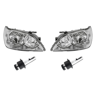 Replacement - 4-Piece Kit (Driver and Passenger Side Headlights, Bulbs) (Standard Line)