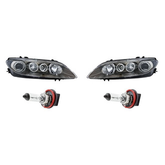 Replacement - 4-Piece Kit (Driver and Passenger Side Headlights, Bulbs) (Standard Line)