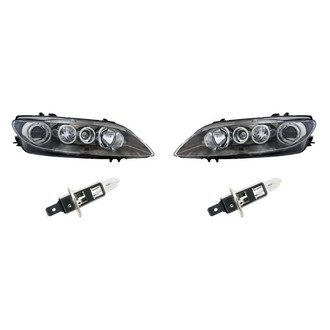 Replacement - 4-Piece Kit (Driver and Passenger Side Headlights, Bulbs) (Standard Line)