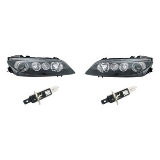 Replacement - 4-Piece Kit (Driver and Passenger Side Headlights, Bulbs) (Standard Line)