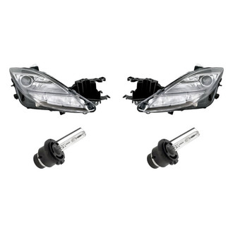 Replacement - 4-Piece Kit (Driver and Passenger Side Headlights, Bulbs) (Standard Line)