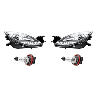 Replacement - 4-Piece Kit (Driver and Passenger Side Headlights, Bulbs) (Standard Line)
