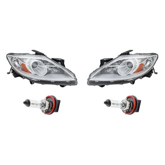 Replacement - 4-Piece Kit (Driver and Passenger Side Headlights, Bulbs) (Standard Line)