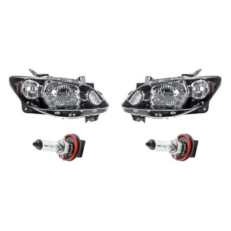 Replacement - 4-Piece Kit (Driver and Passenger Side Headlights, Bulbs) (Standard Line)