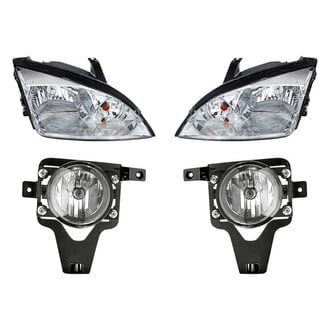 Replacement - 4-Piece Kit (Driver and Passenger Side Headlights, Driver and Passenger Side Fog Lights) (Standard Line)