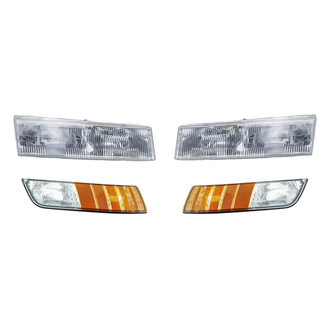 Replacement - 4-Piece Kit (Driver and Passenger Side Headlights, Driver and Passenger Side Turn Signal/Corner Lights) (Standard Line)