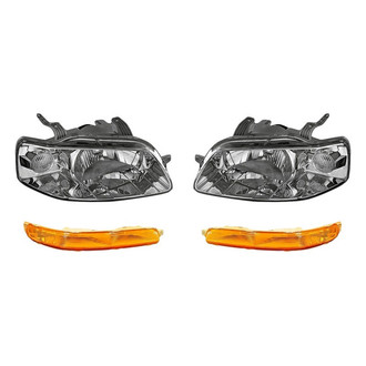 Replacement - 4-Piece Kit (Driver and Passenger Side Headlights, Driver and Passenger Side Turn Signal/Parking Lights) (Standard Line)