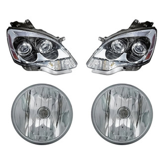 Replacement - 4-Piece Kit (Driver and Passenger Side Headlights, Driver and Passenger Side Fog Lights) (Standard Line)