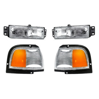 Replacement - 4-Piece Kit (Driver and Passenger Side Headlights, Driver and Passenger Side Turn Signal/Corner Lights) (Standard Line)
