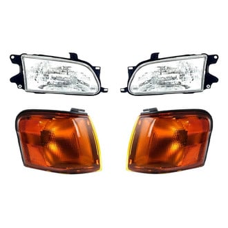 Replacement - 4-Piece Kit (Driver and Passenger Side Headlights, Driver and Passenger Side Turn Signal/Corner Lights) (Standard Line)