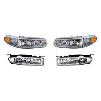 Replacement - 4-Piece Kit (Driver and Passenger Side Headlights, Driver and Passenger Side Fog Lights) (Standard Line)