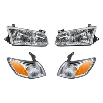 Replacement - 4-Piece Kit (Driver and Passenger Side Headlights, Driver and Passenger Side Turn Signal/Corner Lights) (Standard Line)