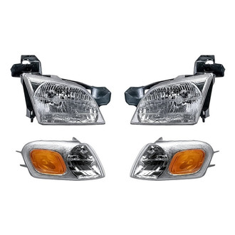 Replacement - 4-Piece Kit (Driver and Passenger Side Headlights, Driver and Passenger Side Turn Signal/Corner Lights) (Standard Line)