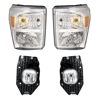 Replacement - 4-Piece Kit (Driver and Passenger Side Headlights, Driver and Passenger Side Fog Lights) (Standard Line)