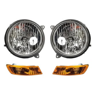 Replacement - 4-Piece Kit (Driver and Passenger Side Headlights, Driver and Passenger Side Turn Signal/Parking Lights) (Standard Line)